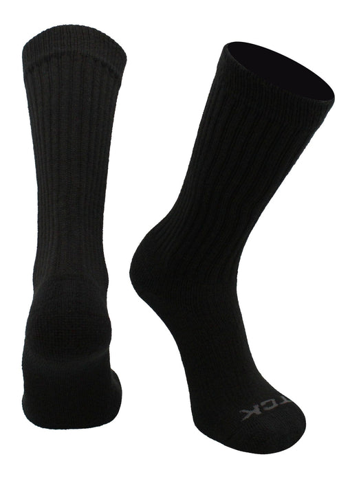 TCK Black / Large Multisport Athletic Crew Socks Extended