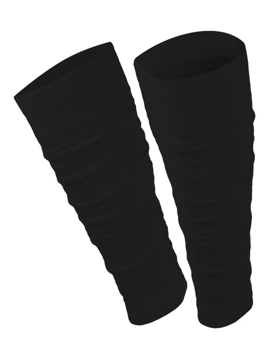 TCK Black / Large Pre Scrunched Football Leg Sleeves For Men and Boys