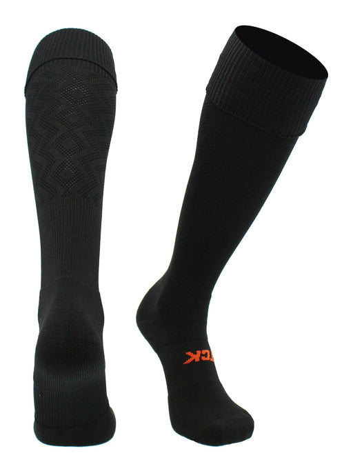 TCK Black / Large Premier Soccer Socks with Fold Down Top