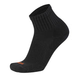 TCK Black / Large TCK Chase Cotton Quarter Crew Socks – Ribbed Ankle Training Socks