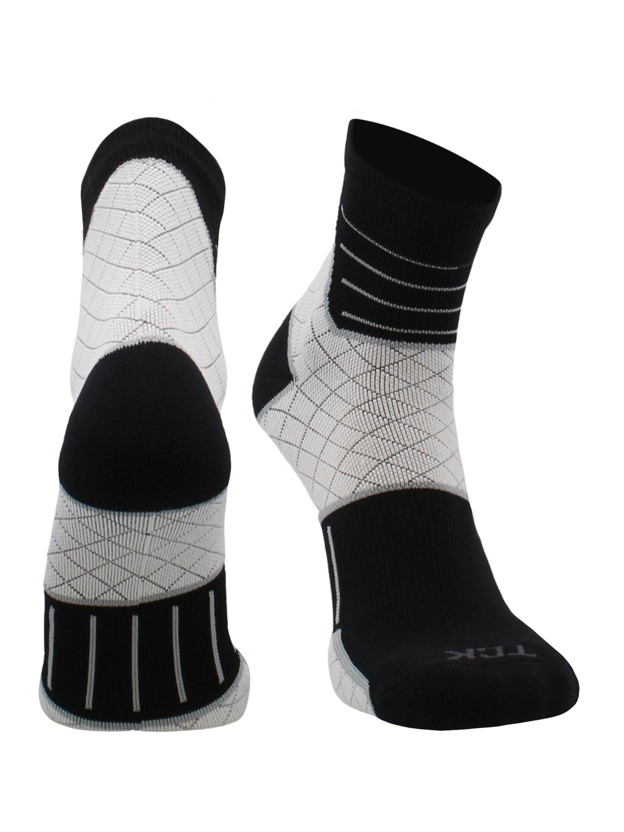 TCK Black / Medium Achilles Tendonitis Compression Socks For Women and Men, Low Crew 20-30mmHg Compression