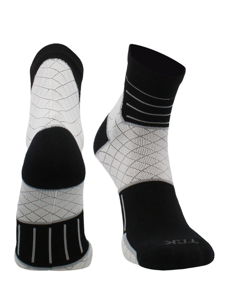 TCK Black / Medium Achilles Tendonitis Compression Socks For Women and Men, Low Crew 20-30mmHg Compression