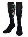 TCK Black/Multi-Neon / Large Lightning Bolt Tube Socks