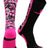 TCK Black/Neon Pink / Small Pink Awarness Sports Socks Digital Camo Crew