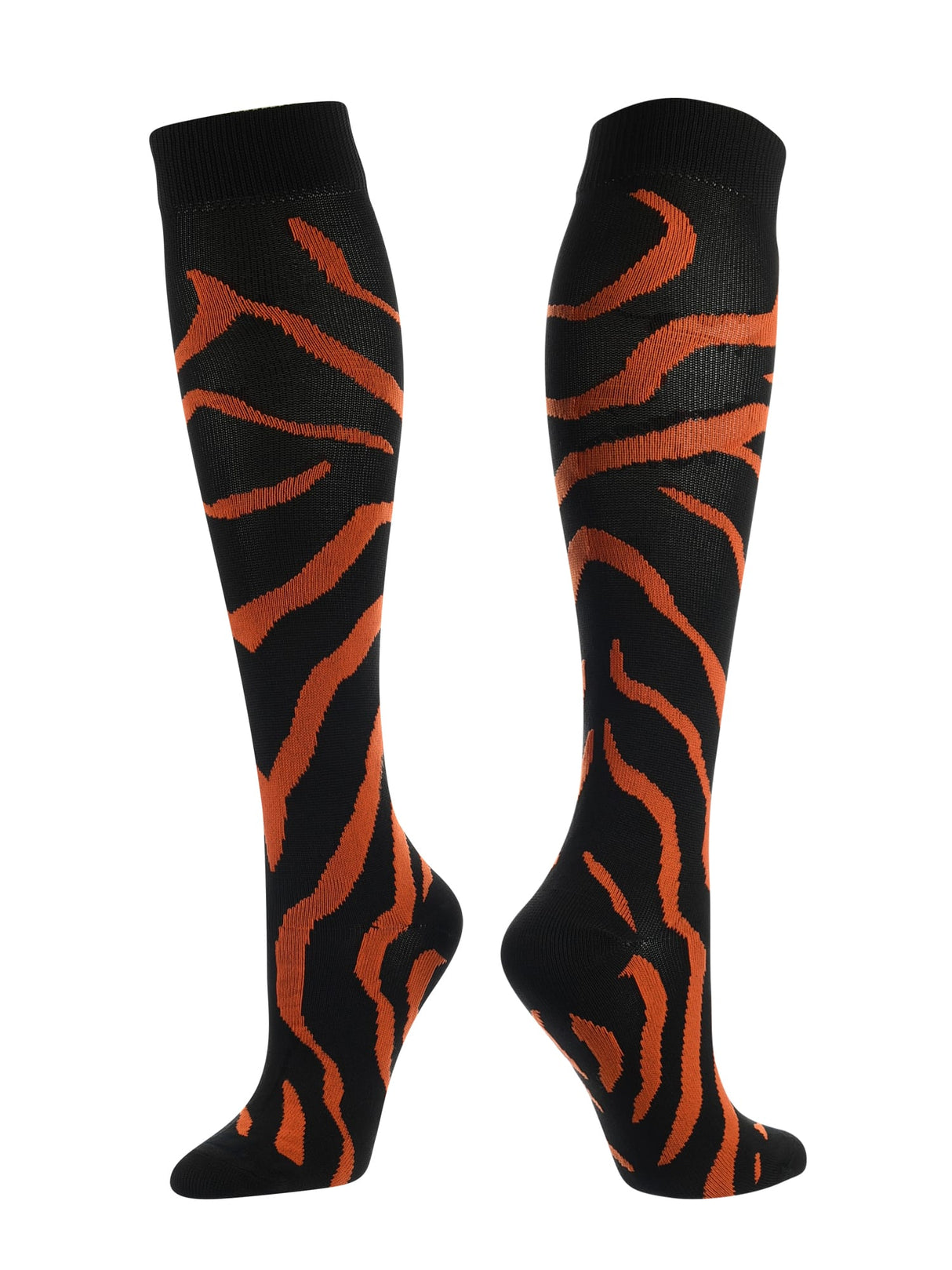 TCK Black/Orange / Small TCK Sports Krazisox Zebra Stripe Socks