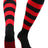 TCK Black/Scarlet / Large Striped Rugby Socks