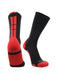 TCK Black/Scarlet / X-Large Baseline 3.0 Athletic Crew Socks Adult Sizes Team Colors