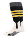 TCK Black/White/Gold / Small Baseball Stirrup Socks with Stripes Pattern D