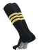 TCK Black/White/Gold / X-Large Elite Performance Baseball Socks Dugout Pattern D