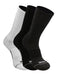 TCK Black/White/Graphite-3 Pack / Large Athletic Sports Socks Crew Length 3-pack