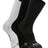 TCK Black/White/Graphite-3 Pack / Large Athletic Sports Socks Crew Length 3-pack