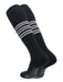 TCK Black/White/Graphite / Large Elite Performance Baseball Socks Dugout Pattern D