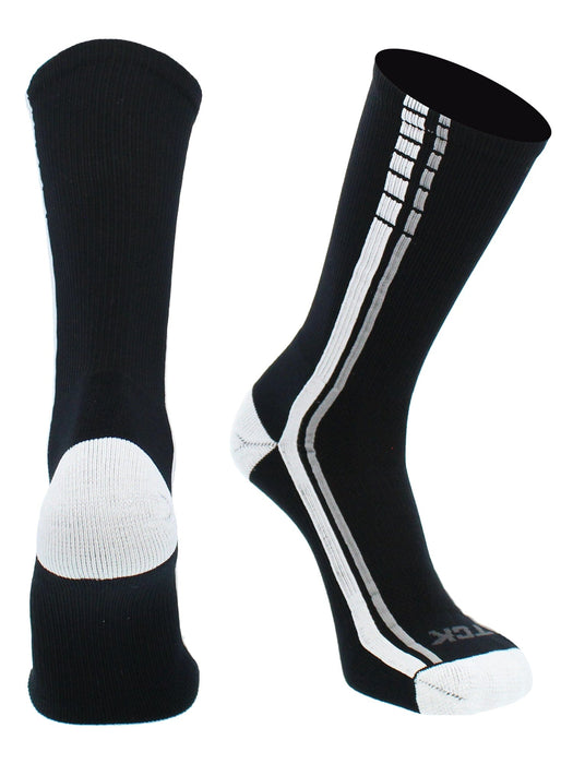 TCK Black/White/Grey / Large Turbo Crew Athletic Sports Socks