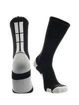 TCK Black/White / Large Baseline 3.0 Athletic Crew Socks Adult Sizes Team Colors