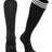 TCK Black/White / Medium Premier Soccer Socks with Fold Down Stripes