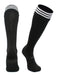 TCK Black/White / Medium Premier Soccer Socks with Fold Down Stripes