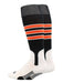 TCK Black/White/Orange / Small Baseball Stirrup Socks with Stripes Pattern D