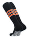 TCK Black/White/Orange / X-Large Elite Performance Baseball Socks Dugout Pattern D