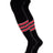 TCK Black/White/Scarlet / Large Over the Knee Baseball Socks Pattern D