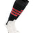 TCK Black/White/Scarlet / Small Baseball Stirrup Socks with Stripes Pattern D