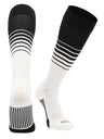 Elite Breaker Striped Socks: Extra Stretch for Shin Guards & Comfort