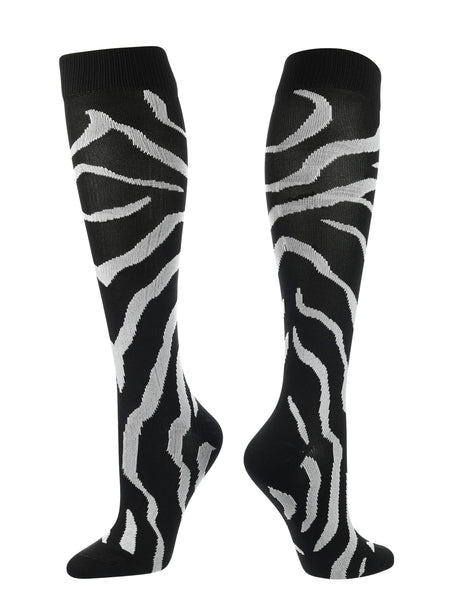 TCK Black/White / Small TCK Sports Krazisox Zebra Stripe Socks