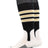 TCK Black/White/Vegas Gold / Small Baseball Stirrup Socks with Stripes Pattern D