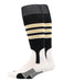 TCK Black/White/Vegas Gold / X-Large Baseball Stirrup Socks with Stripes Pattern D