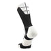 TCK Black/White / X-Large Crew Length Football Socks