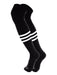 TCK Black/White / X-Large Dugout Striped Over the Knee Baseball Socks Pattern B