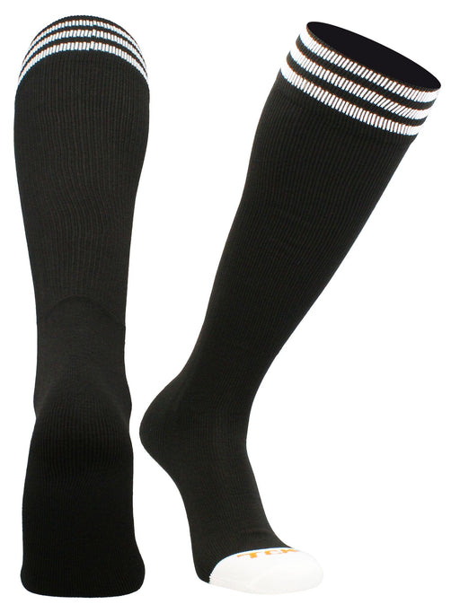 TCK Black/White / X-Small Prosport Striped Tube Socks for Soccer