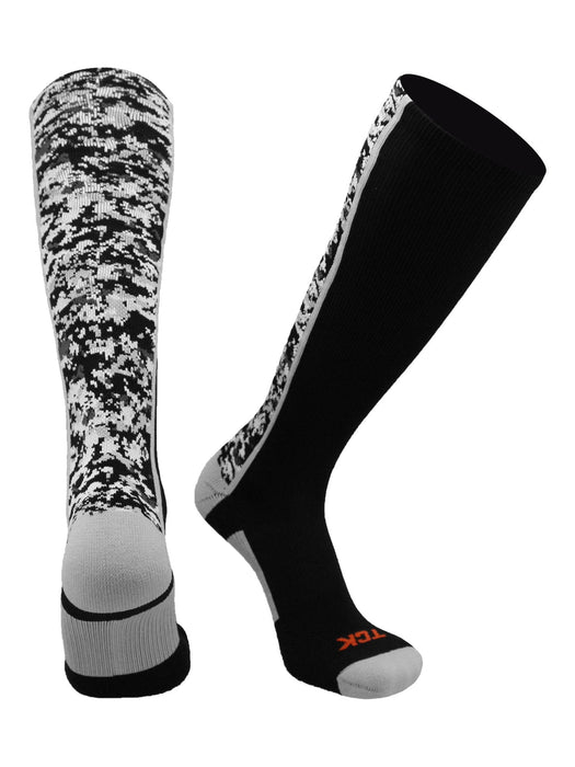 TCK Black / X-Large Long Digital Camo Baseball Socks