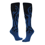 TCK Blue / Medium TCK Krazisox Flame Over-the-Calf Socks – Made in the USA