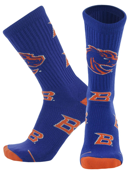 TCK Boise State Royal/Orange/White / Large Boise State Broncos Mayhem Crew Socks