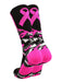 TCK Breast Cancer Awareness Crew Socks Pink Camo