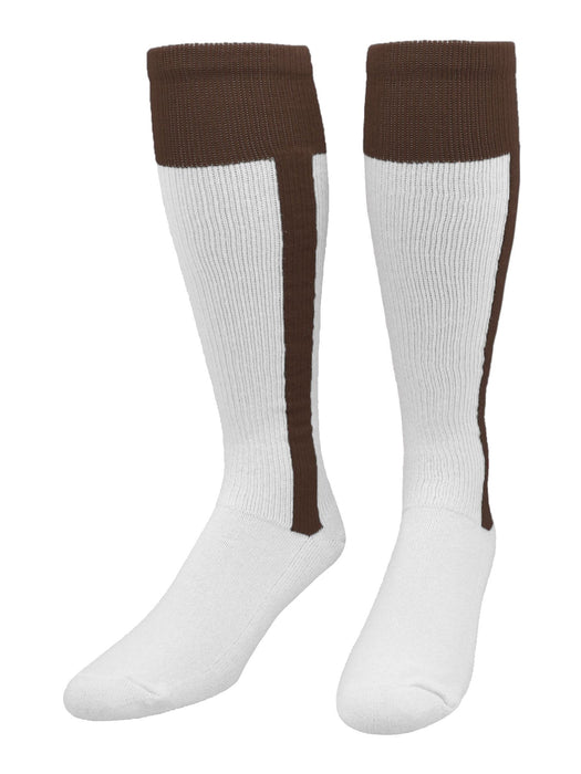 TCK Brown / Small Classic 2-n-1 Softball and Baseball Stirrup Socks