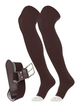 TCK Brown / X-Large Prosport Belt and Socks Combo | Over the Knee Sock