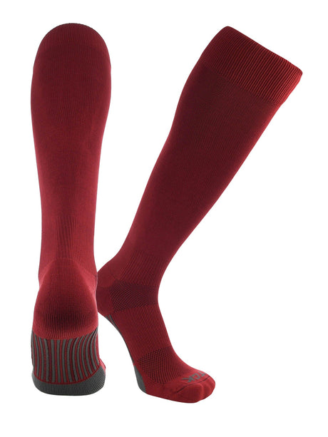 TCK Cardinal / Large Elite Performance Baseball Socks Dugout Solid Team Colors
