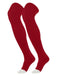 TCK Cardinal / Large Pro Plus Performance Prosport - Long Over the Knee Socks for Baseball - Adult Sizes