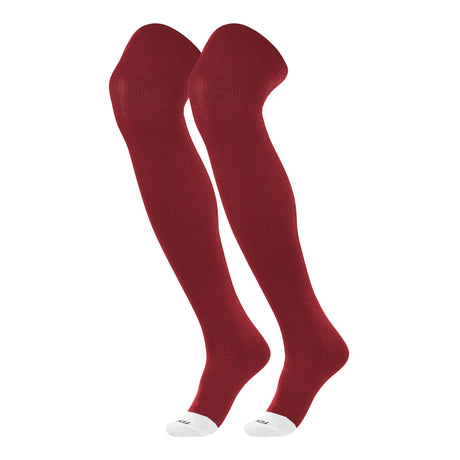 TCK Cardinal / Large Prosport - Long Over the Knee Socks for Baseball - Adult Sizes