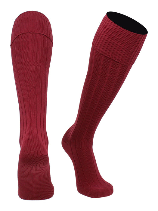 TCK Cardinal / Medium European Soccer Socks Fold Down Top