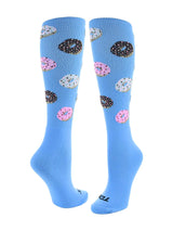 TCK Columbia Blue / Large Donut All-Over Tube Socks