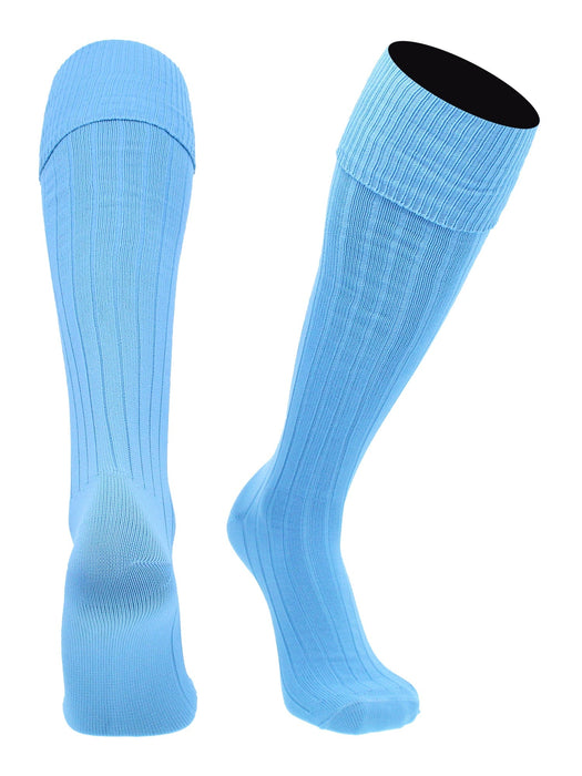 TCK Columbia Blue / Large European Soccer Socks Fold Down Top