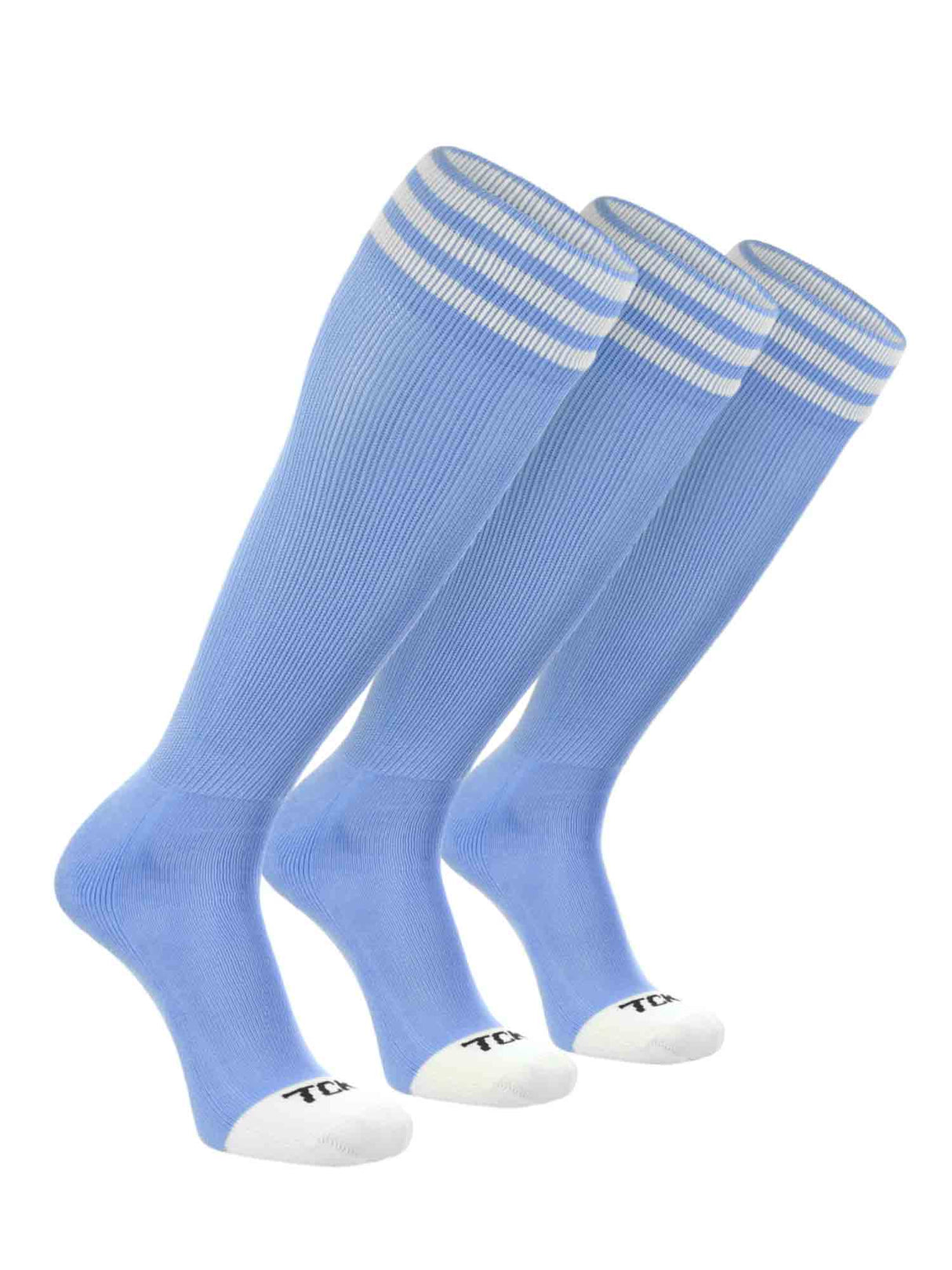 TCK Columbia Blue/White 3-Pack / X-Small Prosport Trio Tube Socks