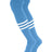 TCK Columbia Blue/White / Large Dugout Striped Over the Knee Baseball Socks Pattern B