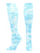 TCK Columbia Blue/White / Large Tie Dye Multisport Tube Socks Soccer Softball