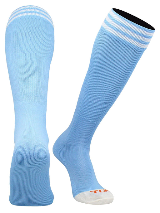 TCK Columbia Blue/White / X-Small Prosport Striped Tube Socks for Soccer