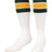 TCK Dark Green/Gold / Large Retro Tube Socks 3 Stripes Over the Calf