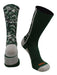 TCK Dark Green / Large Athletic Sports Socks Digital Camo Crew