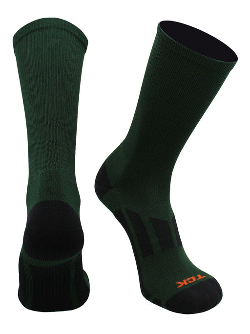 TCK Dark Green / Large Elite Performance Sports Socks 2.0 Crew Length